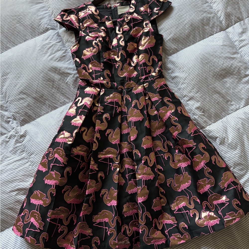 NWOT Adorable Flamingo Print Dress - Picture 2 of 6